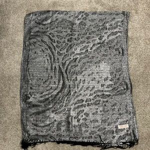 Silver and black long scarf